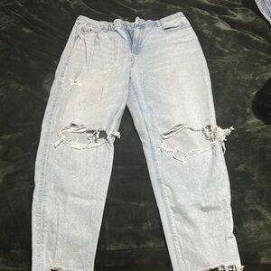 Light Blue Distressed Women's Jeans